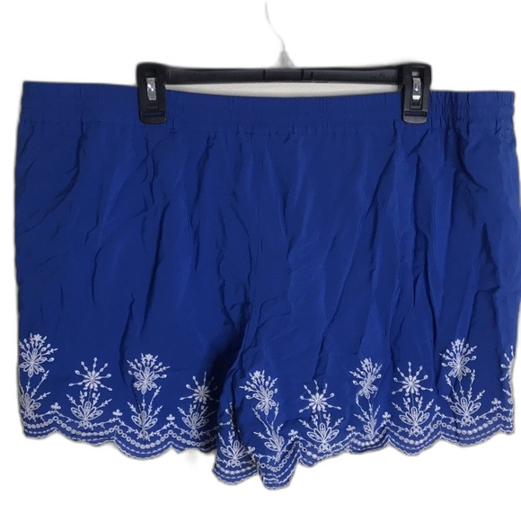 Loft ladies deep blue elastic waist casual shorts size XL flowy lightweight cute - Picture 8 of 10